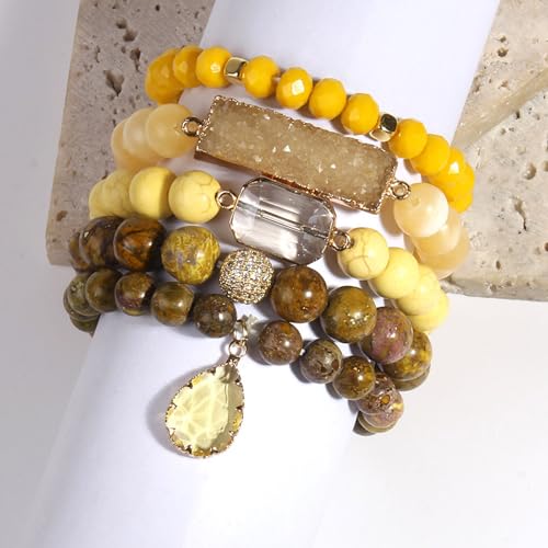 Collier de perles multifonctionnel et créatif unisexe avec texture en pierre unique - 4
