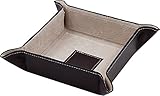 Men's Change Valet Tray in Brown Genuine Leather