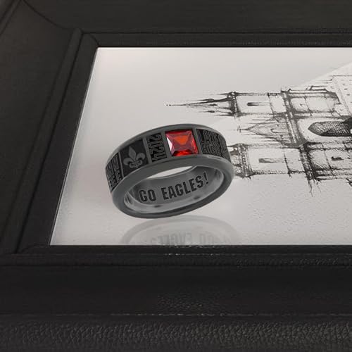 Custom Band Class Rings for Men Sterling Silver /10k/14k/18k High School College Ring Graduation Ring with Birthstone Graduation Gift for Men2
