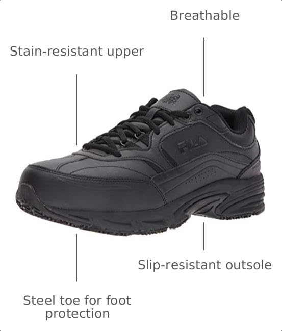 Image of Fila Womens Memory Workshift Slip Resistant Shoe