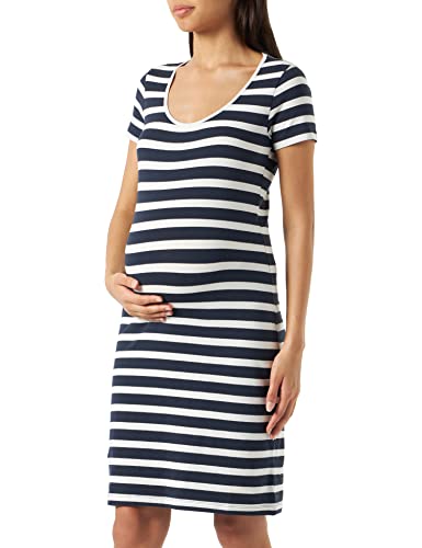 MAMALICIOUS Mlmia Y/D S/S Jrs Abk Dress E. A. Vestido de Maternidad, Parisian Night/Stripes: Yd Snow White, S para Mujer