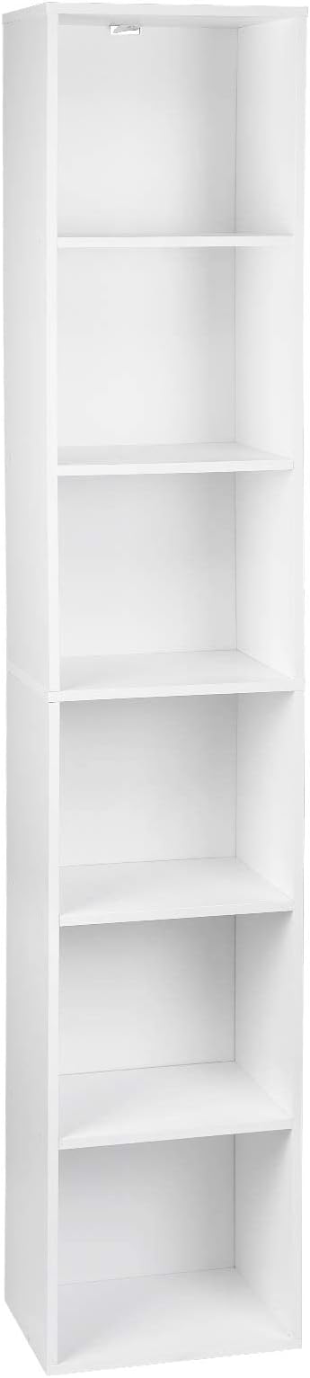 WOLTU Libreria Verticale Mensola a 6 Cubi di Legno Scaffale da Esposizione per Casa Ufficio Legno Chiaro SK002hei3