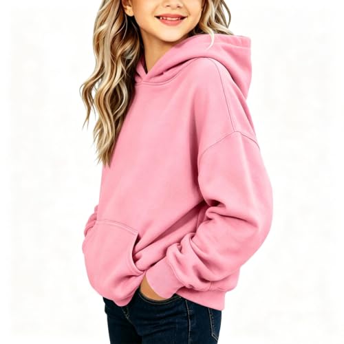 Cute Clothes for Girls Hoodie Pullover Sweatshirt Kangaroo Pocket | Oversized Drop Shoulder Long Sleeve Top, Soft Comfy Casual Sweatshirt, forSchool Lounge Outdoor Daily Wear - image 4
