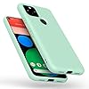 Amzpas TPU Case for Google Pixel 5, Soft Protective Shockproof Phone Cover, Durable Anti-Scratch Smart Phone Case for Women Men Cyan