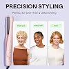 Wavytalk 0.65 Pencil Flat Iron, Cool Curl Pencil, Wet to Straight Hair Straightener, Titanium 1.75 Inch