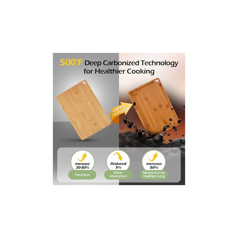 Bamboo-Cutting-Board-Durable-Wood-Cutting-Boards-for-Kitchen-with-Deep-Juice-Grooves-Built-in-Handles-Ideal-Charcuterie-Chopping-for-Meat-Vegetables-Perfect-Kitchen-Gift-for-Home-Cooks Bamboo Cutting Board, Durable Wood Cutting Boards for Kitchen with Deep Juice Grooves & Built-in Handles, Ideal Charcuterie & Chopping for Meat, Vegetables - Perfect Kitchen Gift for Home Cooks