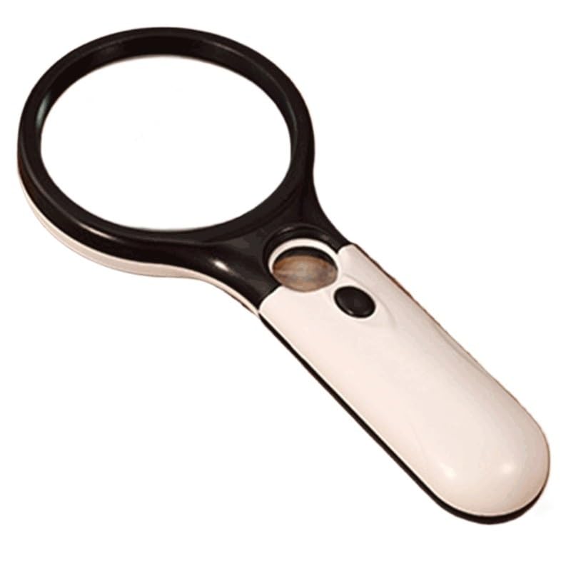 Loupe éclairée portative Argento pour lire le journal et examiner les timbres au salon