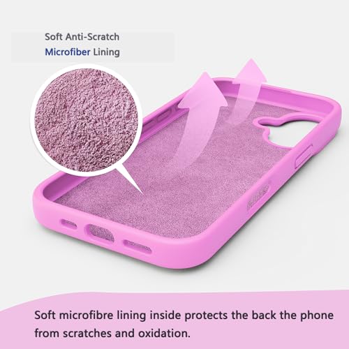 Image of iPhone 17 Case Silicone,Soft Microfiber Lining(Pulm Pink)