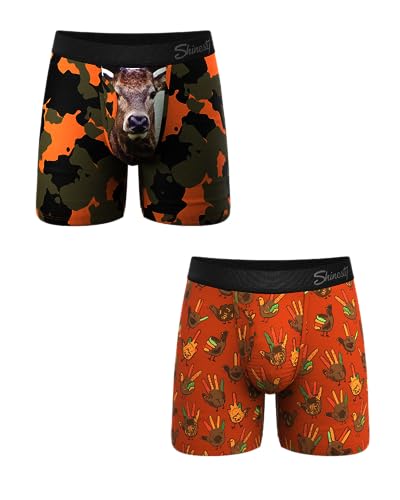 Shinesty Hammock Support Mens Pouch Underwear | Boxer Briefs with Fly | 2 Pack