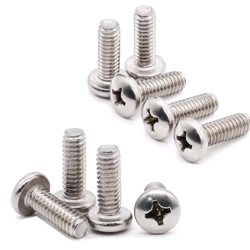 10x M6 x 10mm Pozi Pan Head Machine Screws Pozi Drive Bolts A2 Stainless Steel