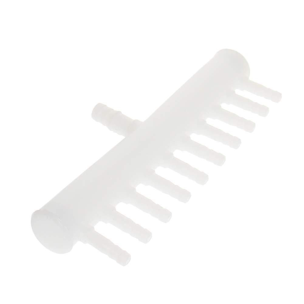 MroMax 8mm/0.31" to 4mm/0.16" Aquarium Air Line Tubing Splitter Connector Fish Tank Plastic Air Flow Divider Oxygen Splitter Lever Valve, 16 Way 5Pcs