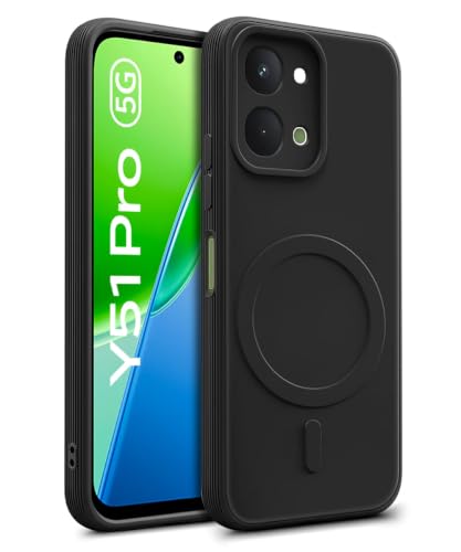 Image of WOW IMAGINE Back Case Cover for iQOO Z11x | Vivo T5x 5G | Soft Matte Silicone Case| Slim Fit & Shockproof | Camera Protection Bumper Cover (Black)
