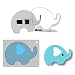 Efivs Arts Creative Lovely 5" Elephant Cookie and Fondant Cutter Stainless Steel Biscuit Big Mousse cake Molds and Coffee Stencils Set