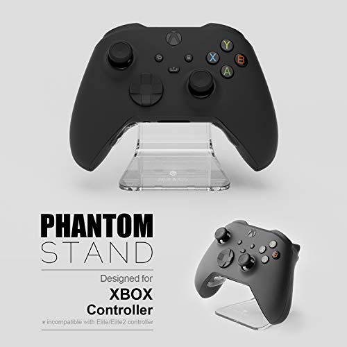 Image of SAVAGE RAVEN Skull & Co. Phantom Stand Bundle: Transparent Controller Stand Holder + Black Thumb Grips [Compatible for Xbox /Elite /Elite2 Controller]