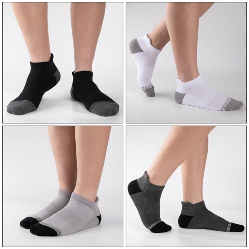 Coovan Mens Ankle Cotton Socks 8 Pairs Cushioned Breathable Running Socks Athletic Anti-Blister Sports Running Socks thumb #5