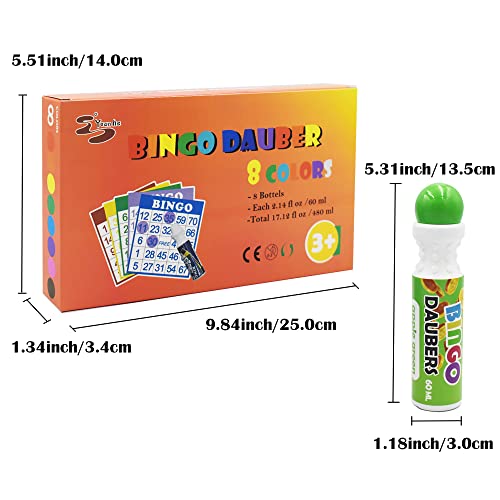 Yuanhe Bingo Daubers Dot Markers - Mixed Colors Set of 8 Pack