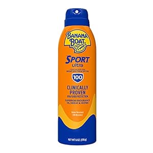Banana Boat Sport Ultra SPF 100 Sunscreen Spray, 6oz | Sport Sunscreen Spray SPF 100, Banana Boat Sunscreen SPF 100 Spray, High SPF Sunscreen, Water Resistant Sunscreen, 6oz