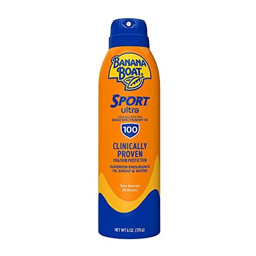 Banana Boat Sport Ultra SPF 100 Sunscreen Spray, 6oz | Sport Sunscreen Spray SPF 100, Banana Boat Sunscreen SPF 100 Spray, High SPF Sunscreen, Water Resistant Sunscreen, 6oz