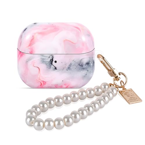 CameCosy �ی�J�o�[ Samsung Galaxy Buds 3/3 Pro/3 FE�Ή� �p�[���u���X���b�g�L�[�����O�t�� TPU�P�[�X �s���N�}�[�u���� ���f�B�[�X �K�[���Y �ϏՌ��� ���h�~ �h�o �J�o�[