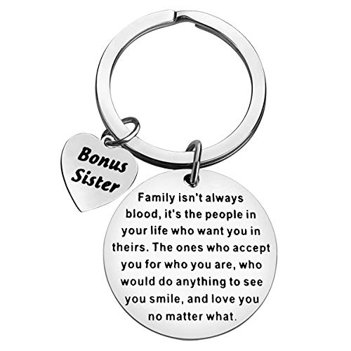 Sister in Law Gifts Unbiological Sister Keyring Bonus Sister Key Chain Stepsister Gifts Sisters Keyring Gifts for Best Friend Wedding Keyring Gifts for Bridal Shower Gifts