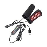 JIMIGUGU バイク用グリップヒーター 速暖 3段階温度調整 USB給電 脱着簡単 軽量 持ち運び便利 滑り止め設計 防寒対策 電熱グリップ オートバイ 自転車 原付 スクーター