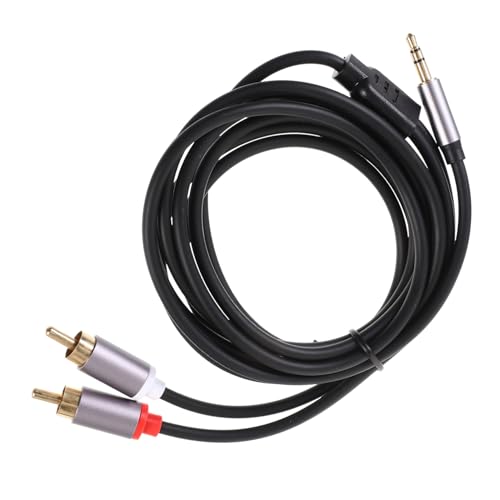 Housoutil 2M Cable Subwoofer Auxiliary Cord for Easy Compatible with Computers Phones and More Sleek Design for Tangle Setup