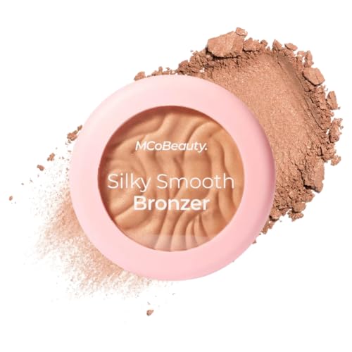 MCoBeauty - Silky Smooth Bronzer Powder - Ultra-Pigmented Bronzing Pressed Powder - Natural Looking and with Shimmer Finish - Face Makeup, Christmas Gifts, Stocking Stuffers