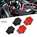 4PCS Battery Terminal Rubber Covers for Car, Motorcycle, RV, Boat - Red & Black PVC Protective for Positive and Negative Terminals