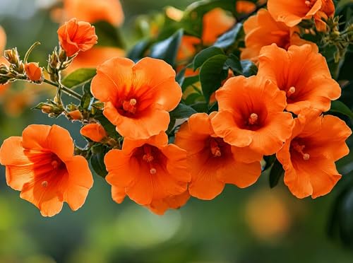 3 Orange Trumpet Vine Bare Root Seedlings for Planting | Dormant Campsis Radicans Rootstock | Hummingbird Attracting Hardy Perennial Plants for Trellis & Fence