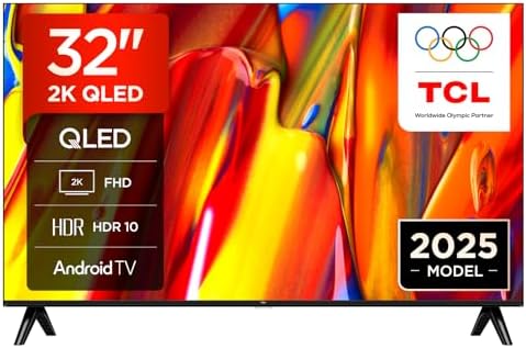 TCL 32V5C – TV QLED Direct LED Smart Full HD 32" avec Android TV​ & HDR - Compatible avec Google Cast & Google Home, Design Mince