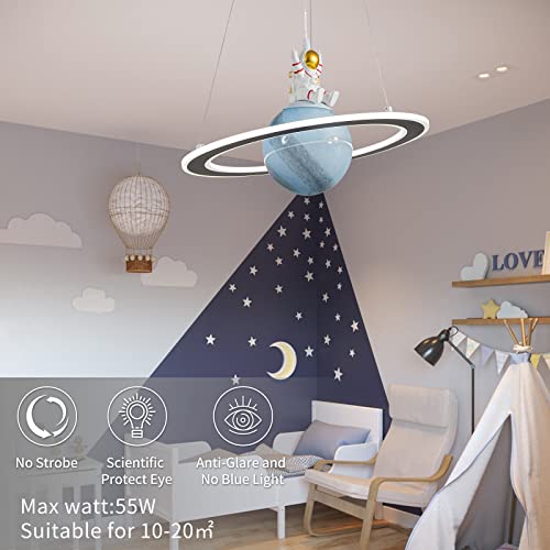 O'Neeldy O'NEELDY-PL-04 Astronaut Hanging Lamps, Creative Led Chandeliers With Pendant Dimmable Planet Light For Kids Room thumb #5