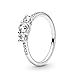 Price comparison product image PANDORA Timeless Women's Sterling Silver Clear Three-Stone Ring, Size 48, No Box