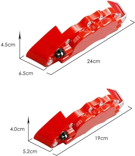 Brake Caliper Cover,4PCS 3D Universal Red Style Car Disc Brake Caliper Covers Front & Rear Car Caliper Cover