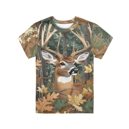Image of Xhuibop Kids T Shirts for Boys Size 3-16 Girls Short Sleeve Sportswear Active Tops