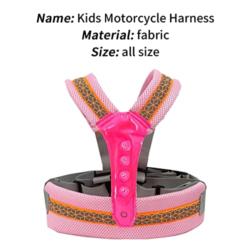 motocicleta infantil | Cinto segurança para motocicleta infantil | Correia cinto reflexiva ajustável