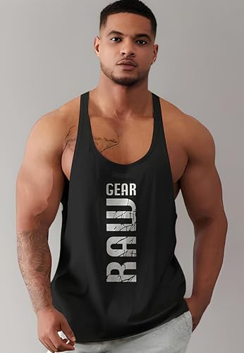 Image of furrr Men's Round Neck, Sleeveless, Super Combed Gym Vest (Pack of 3)