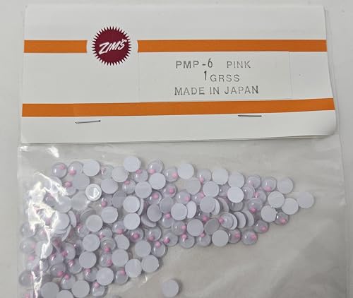 Zim's 6mm Pink Round Paste-On Glue-On Moving Wiggle Googly Plastic Eyes for Craft Dolls or Puppets (Pack of 432)