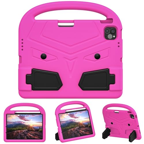 Étui iPad Pro 11 M4 enfant rose pour les voyages en famille et le salon