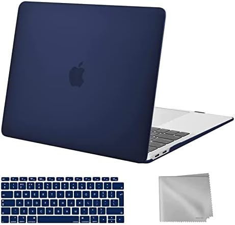 MOSISO Compatible with MacBook Air 13 inch Case 2022 2021 2020 2019 2018 M1 A2337 A2179 A1932 Retina Display with Touch ID, Plastic Hard Shell Case & Keyboard Cover & Wipe Cloth, Crystal Clear