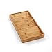 Seville Classics Bamboo Eco-Conscious 3-Tier Spice & Seasoning Rack Drawer Organizer Kitchen Home Pantry Tray Countertop and Space Saving, Single Twin