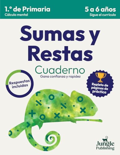 Sumas y Restas: Cuaderno de ejercicios de matemáticas para niños de 5 a 6 años | Dígitos del 0-20