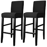 Bar Stool Covers,2pcs Stretch Pub Counter Stool Chair Cover,Removable Washable Chair Slipcover Prote