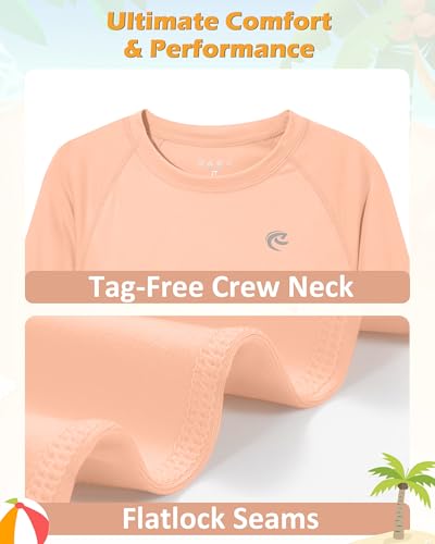 Image of Boys UPF 50+ Swim Shirt Long Sleeve, 1 or 2 Pack Rash Guard Tops