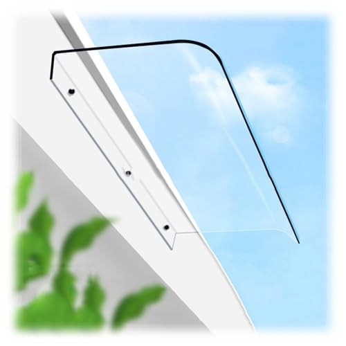 Auvent de porte en polycarbonate 40x110 cm résistant aux intempéries - 2