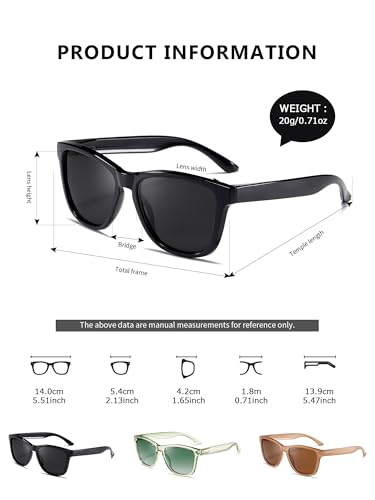 (3 Pack) Sunglasses for Women Men Trendy Classic Retro Designer Style2