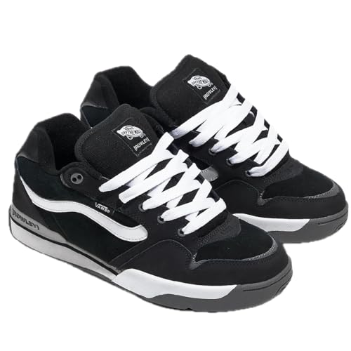 VANS Rowley Skateboardschuhe für Herren – Sneaker mit Waffelsohle im Retro-Stil der 90er Jahre – Edition 2025, Black White, 44 EU