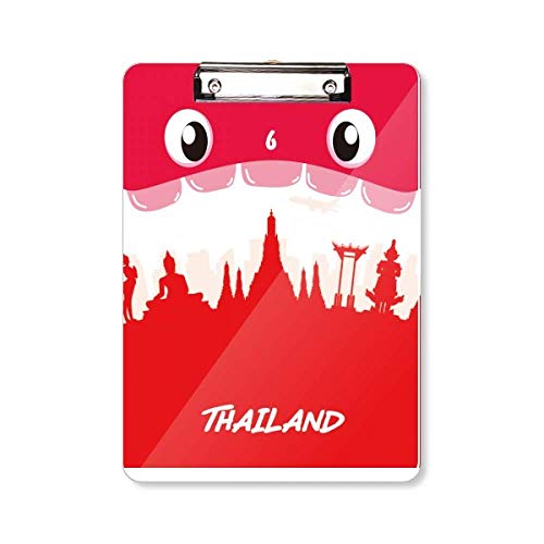 Porte-bloc A4 Thaïlande au contour rouge idéal pour vos réunions et notes de voyage