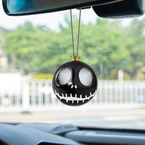 Cool Swinging Skull Car Pendant, Cute Flying Ghost Car Interior Hanging Accessories Rear View Mirror Skeleton Car Rearview Mirror Pendant Halloween Auto Interior Home Decoration Accessories