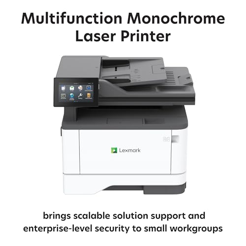 Image of Lexmark MX432adwe Monochrome Laser Printer, Integrated Duplex, Recommended Monthly Page Volume: 800-8,000 Pages, Print Speed: Up to 42 ppm (29S8100)