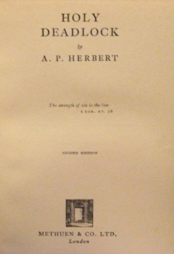 HOLY DEADLOCK. B000XCRM9W Book Cover